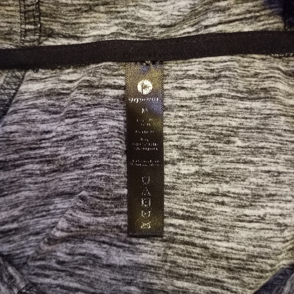 90 Degree By Reflex Women's Fleece Brushed Activewear Heathered Silver Hoodie - Picture 15 of 16